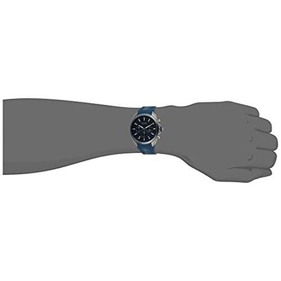 Hugo Boss Distinct Chronograph Blue Dial Blue Rubber Strap Watch for Men - 1513856