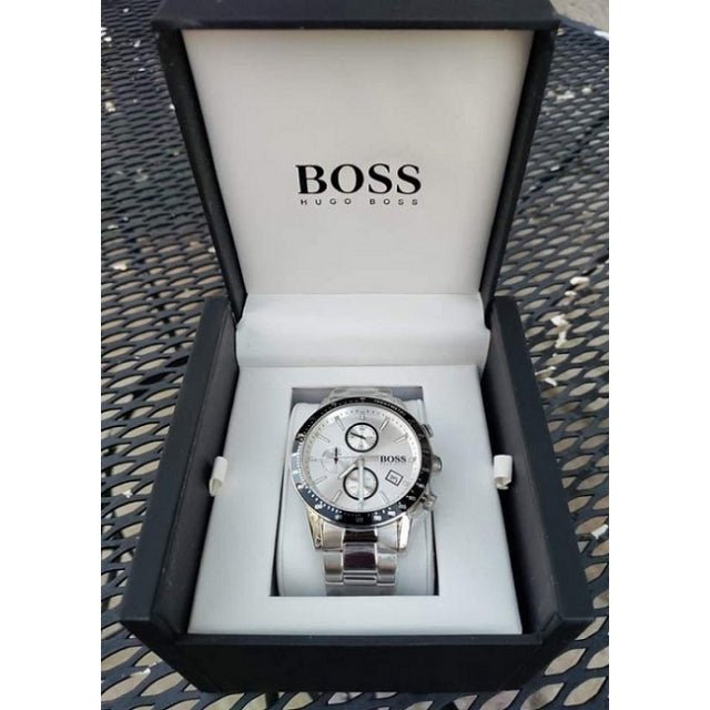 Hugo Boss Rafale Competitive Sport Silver Dial Silver Steel Strap Watch for Men - 1513511