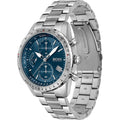 Hugo Boss Pilot Chronograph Blue Dial Silver Steel Strap Watch for Men - 1513850