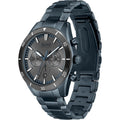 Hugo Boss Santiago Chronograph Grey Dial Blue Steel Strap Watch for Men - 1513865