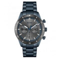 Hugo Boss Santiago Chronograph Grey Dial Blue Steel Strap Watch for Men - 1513865