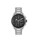 Hugo Boss Volane Black Dial Silver Steel Strap Watch for Men - 1513949