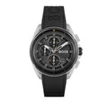 Hugo Boss Volane Chronograph Grey Dial Black Silicone Strap Watch for Men - 1513953