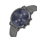 Hugo Boss Skymaster Chronograph Grey Dial Grey Mesh Bracelet Watch for Men  - 1513934