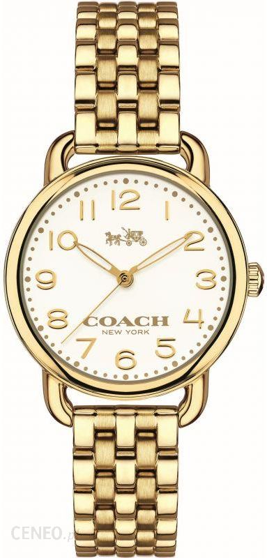 Coach Delancey Classic White Dial Gold Steel Strap Watch for Women - 14502261