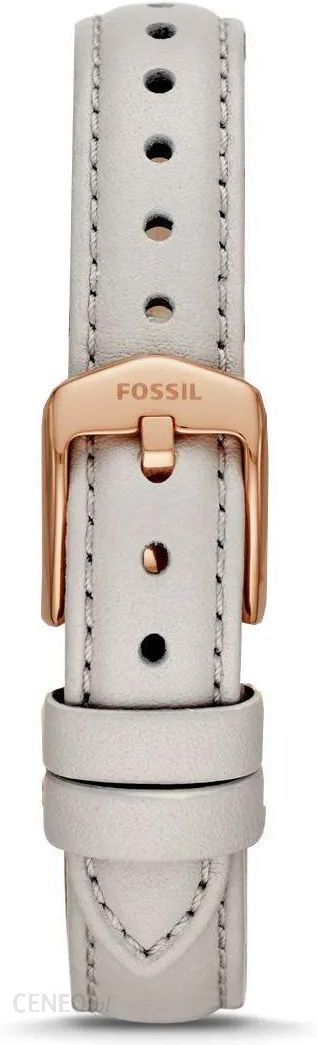 Fossil Jacqueline Mother of Pearl Dial White Leather Strap Watch for Women - ES4672