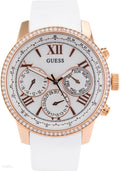 Guess Sport White Dial White Rubber Strap Watch For Women - W0616L1