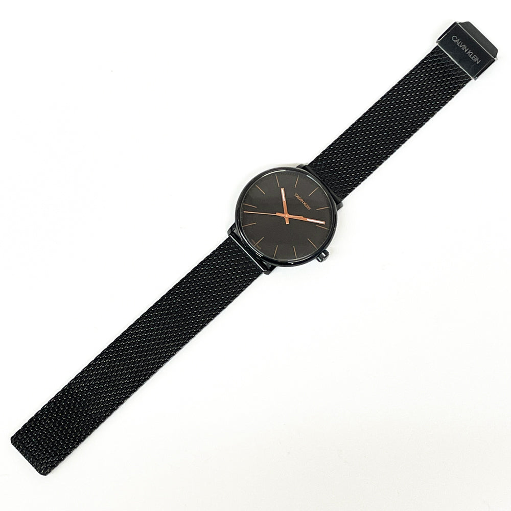 Calvin Klein High Noon Quartz Black Dial Black Mesh Bracelet Watch for Men - K8M21421