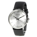 Calvin Klein High Noon Quartz White Dial Black Leather Strap Watch for Men - K8M211C6