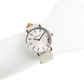 Coach Perry Silver DIal White Leather Strap Watch for Women - 14503116