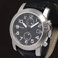 Marc Jacobs Larry Black Dial Black Leather Strap Watch for Men - MBM5033