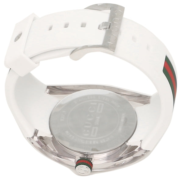 Gucci SYNC XXL White Dial White Rubber Strap Watch For Men - YA137102