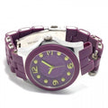 Marc Jacobs Pelly Purple Dial Purple Silicone Strap Watch for Women - MBM2515