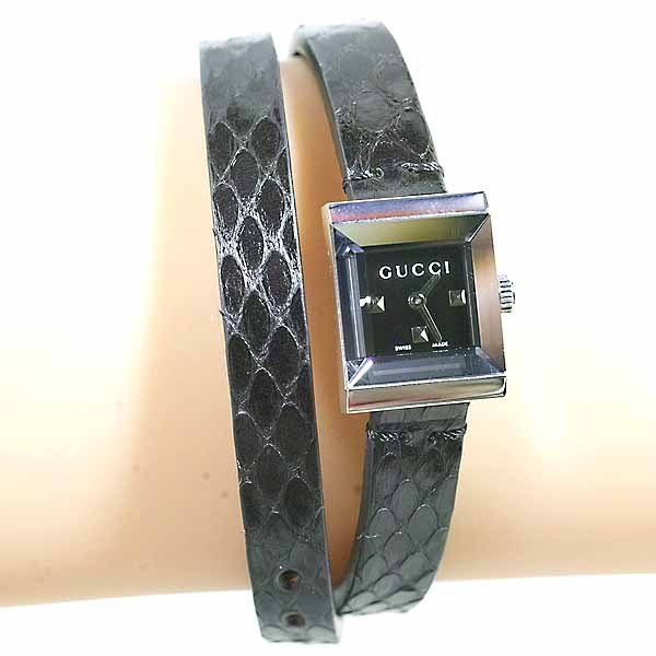Gucci G-Frame Black Leather Watch For Women - YA128526
