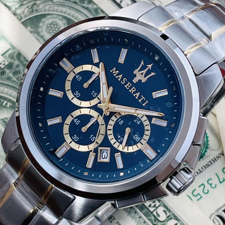 Maserati Successo 44mm Chronograph Quartz Blue Dial Watch For Men - R8873621016