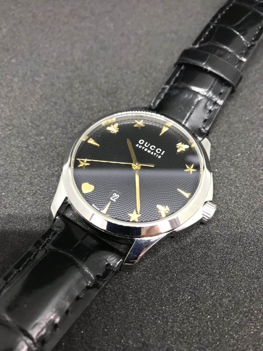 Gucci G Timeless Automatic Black Dial Watch For Women - YA126469