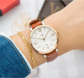 Fossil Jacqueline White Dial Brown Leather Strap Watch for Women - ES3842