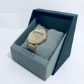 Guess Iconic Diamonds Gold Dial Gold Mesh Bracelet Watch For Women - GW0477L2