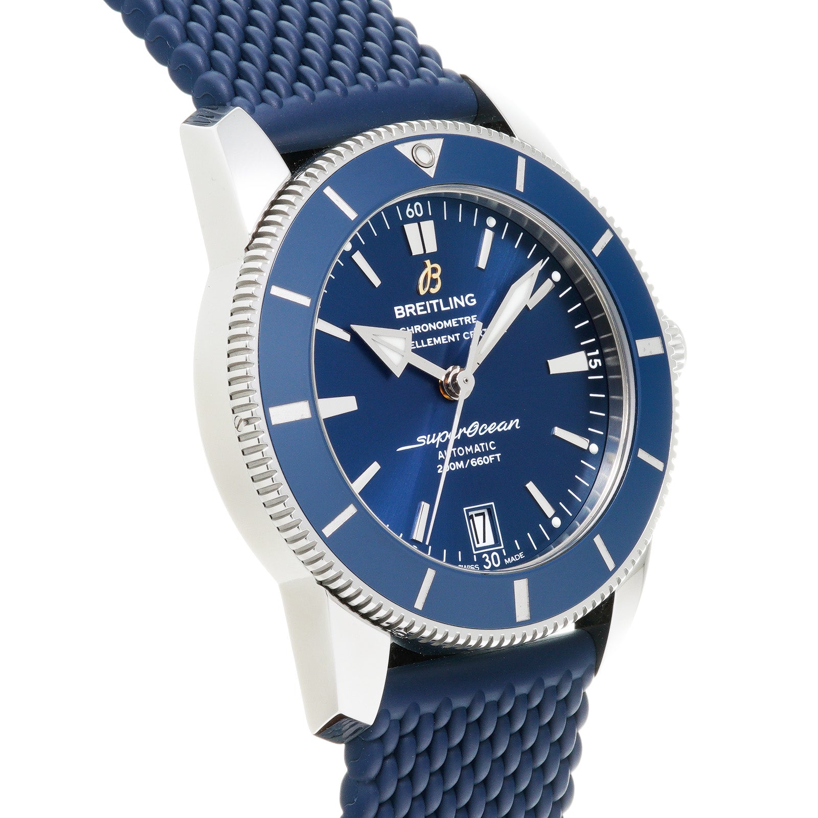 Breitling Superocean Heritage B20 Automatic 42 Blue Dial Blue Mesh Bracelet Watch for Men - AB2010161C1S1