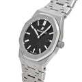 Audemars Piguet Royal Oak Quartz Black Dial Silver Steel Strap Watch for Women - 67650ST.OO.1261ST.01