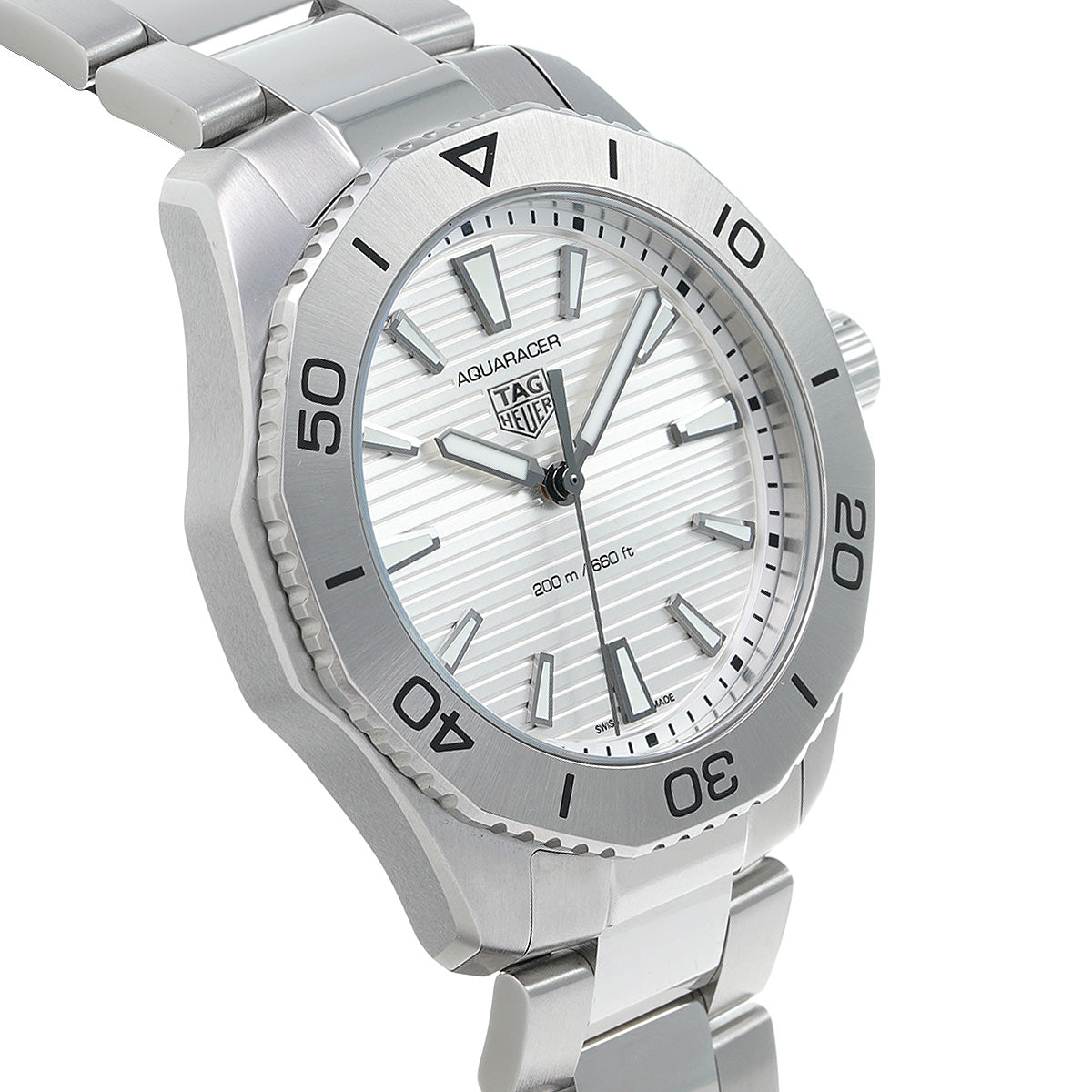 Tag Heuer Aquaracer Professional 200 Quartz Silver Dial Silver Steel Strap Watch for Men - WBP1111.BA0627