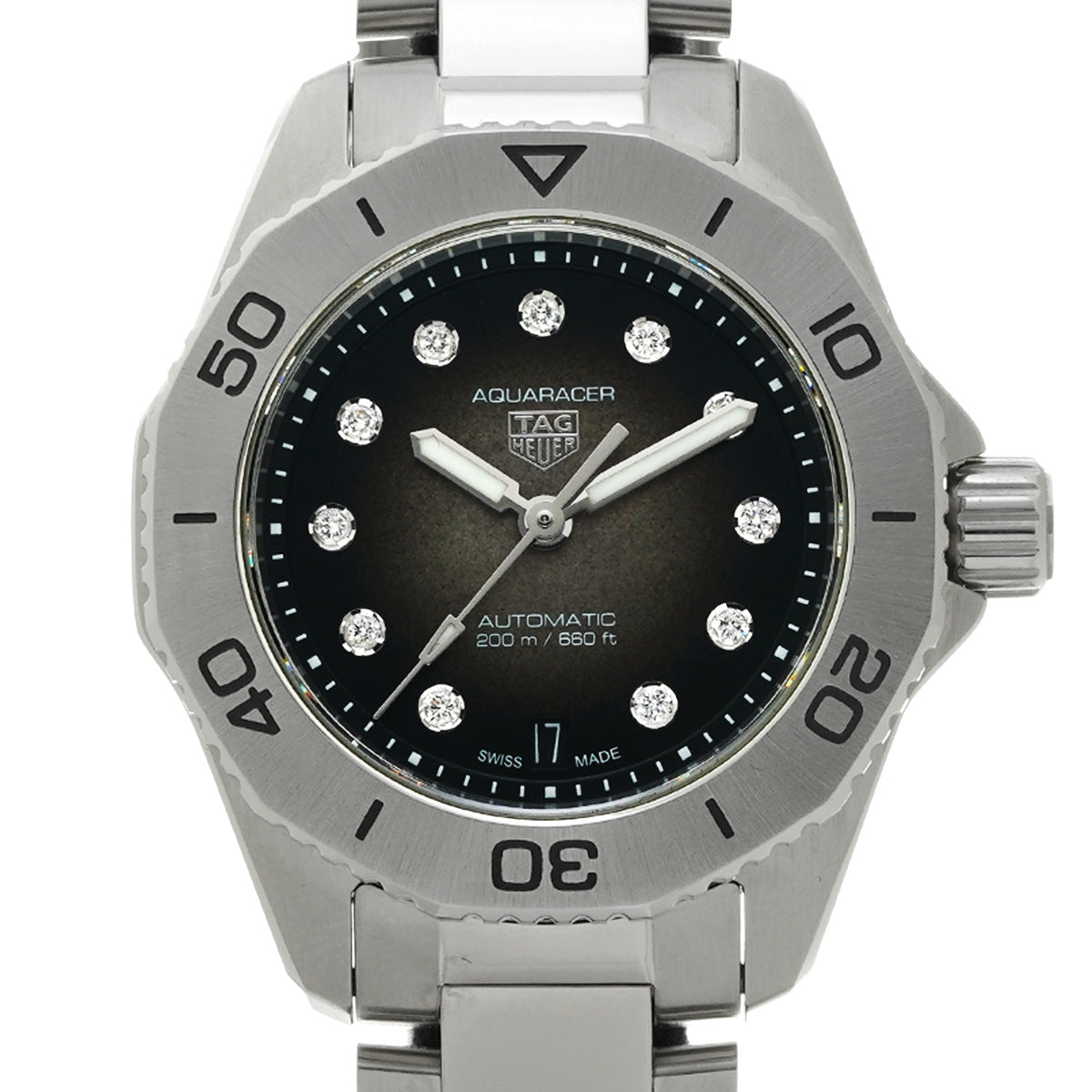 Tag Heuer Aquaracer Professional 200 Automatic Black Dial Silver Steel Strap Watch for Men - WBP2410.BA0622