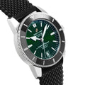 Breitling Superocean Heritage B20 Automatic 42 Green Dial Black Mesh Bracelet Watch for Women - AB2010121L1S1