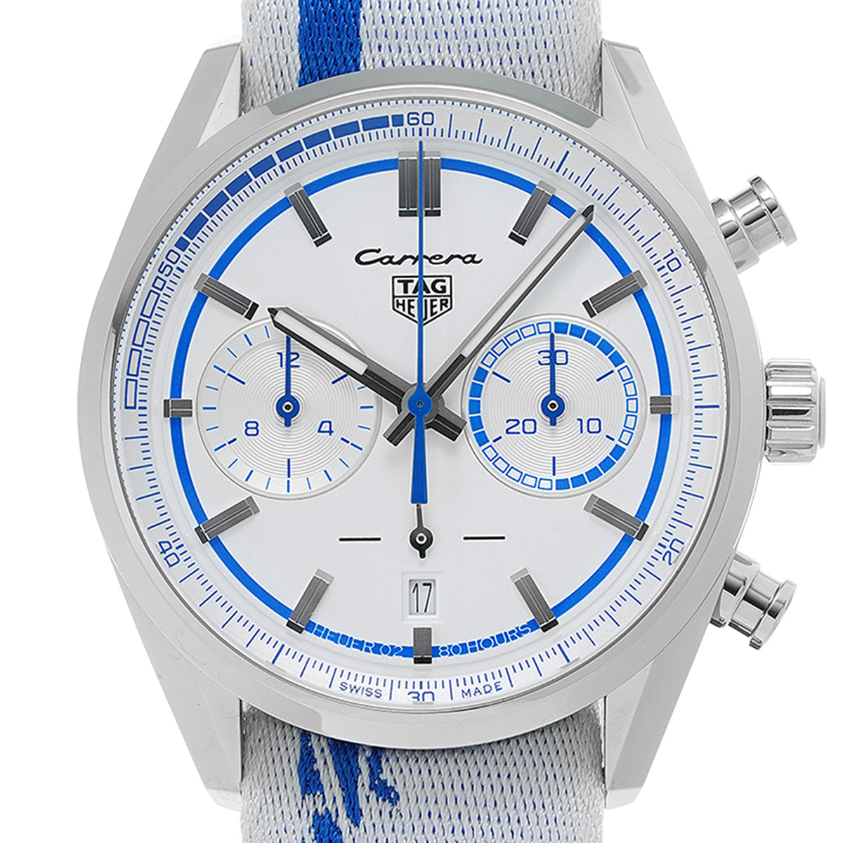 Tag Heuer Carrera Porsche RS 2.7 Automatic Chronograph White Dial White Nylon Strap Watch for Men - CBN2016.EB0275