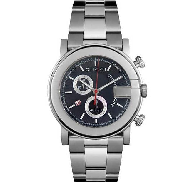 Gucci G Chrono Black Dial Stainless Steel Watch For Men - YA101309