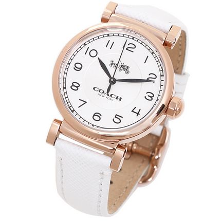 Coach Madison White Dial White Leather Strap Watch for Women - 14502408