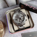 Fossil Bannon Multifunction Chronograph Grey Dial Gray Steel Strap Watch for Men - BQ2491