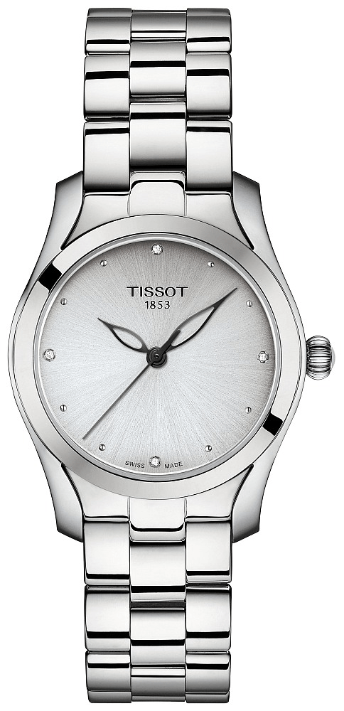 Tissot T Wave Diamond Studded Watch For Women - T112.210.11.036.00