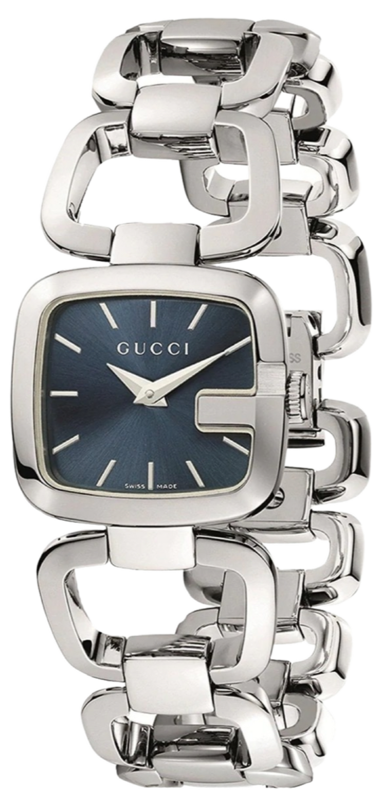 Gucci G Ladies Quartz Blue Dial Silver Steel Strap Watch For Women - YA125508