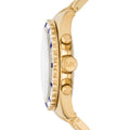 Michael Kors Everest Chronograph Blue Dial Gold Steel Strap Watch for Women - MK5754