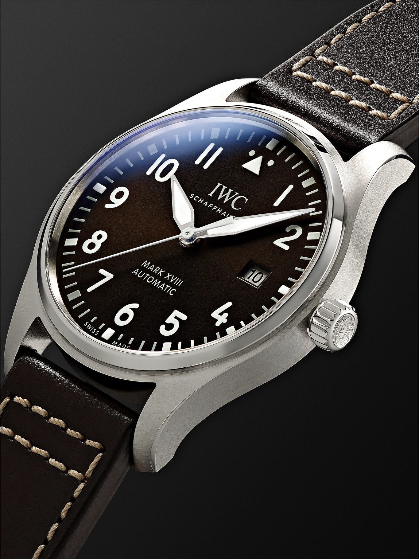 IWC Pilot's Watch Mark XVII Edition "Antoine De Saint Exupery" Brown Dial Brown Leather Strap Watch for Men - IW327003