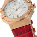 Maserati Potenza 35mm White Rose Gold Dial Red Leather Strap Watch For Women - R8851108501