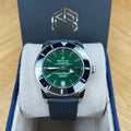 Breitling Superocean Heritage B20 Automatic 42 Green Dial Black Mesh Bracelet Watch for Women - AB2010121L1S1