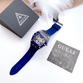 Guess Phoenix Multifunction Blue Dial Blue Rubber Strap Watch for Men - GW0203G7