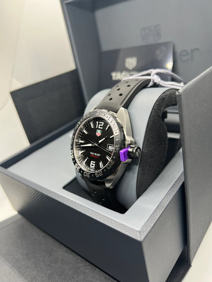 Tag Heuer Formula 1 Quartz Blue Dial Black Rubber Strap Watch for Men - WAZ1118.FT8023