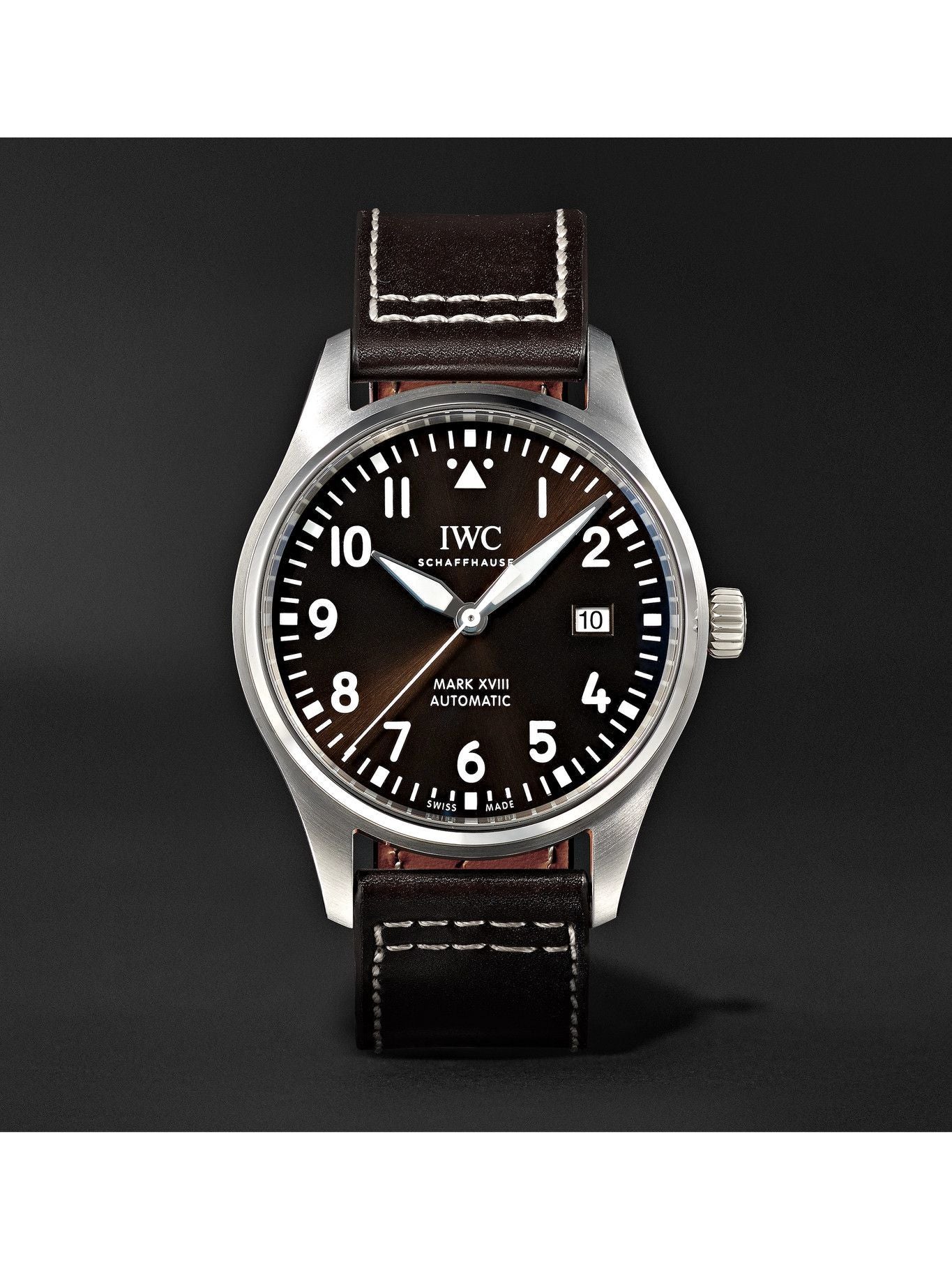 IWC Pilot's Watch Mark XVII Edition "Antoine De Saint Exupery" Brown Dial Brown Leather Strap Watch for Men - IW327003