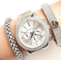 Michael Kors Kerry Silver Tone Silver Steel Strap Watch for Women - MK3311