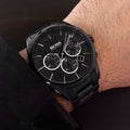 Hugo Boss Onyx Chronograph Black Dial Black Steel Strap Watch for Men - 1513365