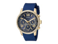 Guess Sunrise Blue Dial with Diamonds Blue Rubber Strap Watch For Women - W0616L2