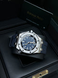 Audemars Piguet Royal Oak Offshore Diver Blue Dial Blue Rubber Strap Watch for Men - 15720ST.OO.A027CA.01