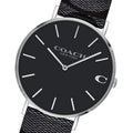 Coach Charles Black Dial Black Leather Strap Watch for Men - 14602157