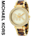 Michael Kors Parker Chronograph Gold Dial Two Tone Steel Strap Watch for Women - MK6109