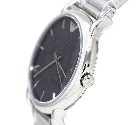 Emporio Armani Classic Quartz Grey Dial Silver Steel Strap Watch For Men - AR11134