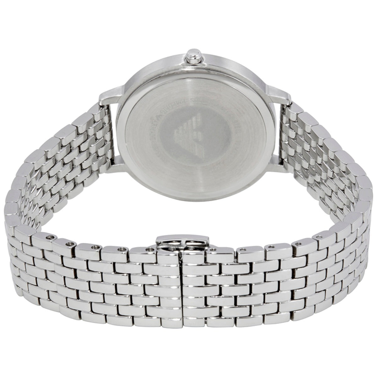 Emporio Armani Kappa Mother of Pearl Dial Silver Steel Strap Watch For Women - AR11112