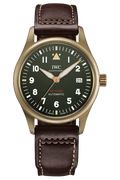 IWC Pilot's Watch Automatic Spitfire Green Dial Brown Leather Strap Watch for Men - IW326802