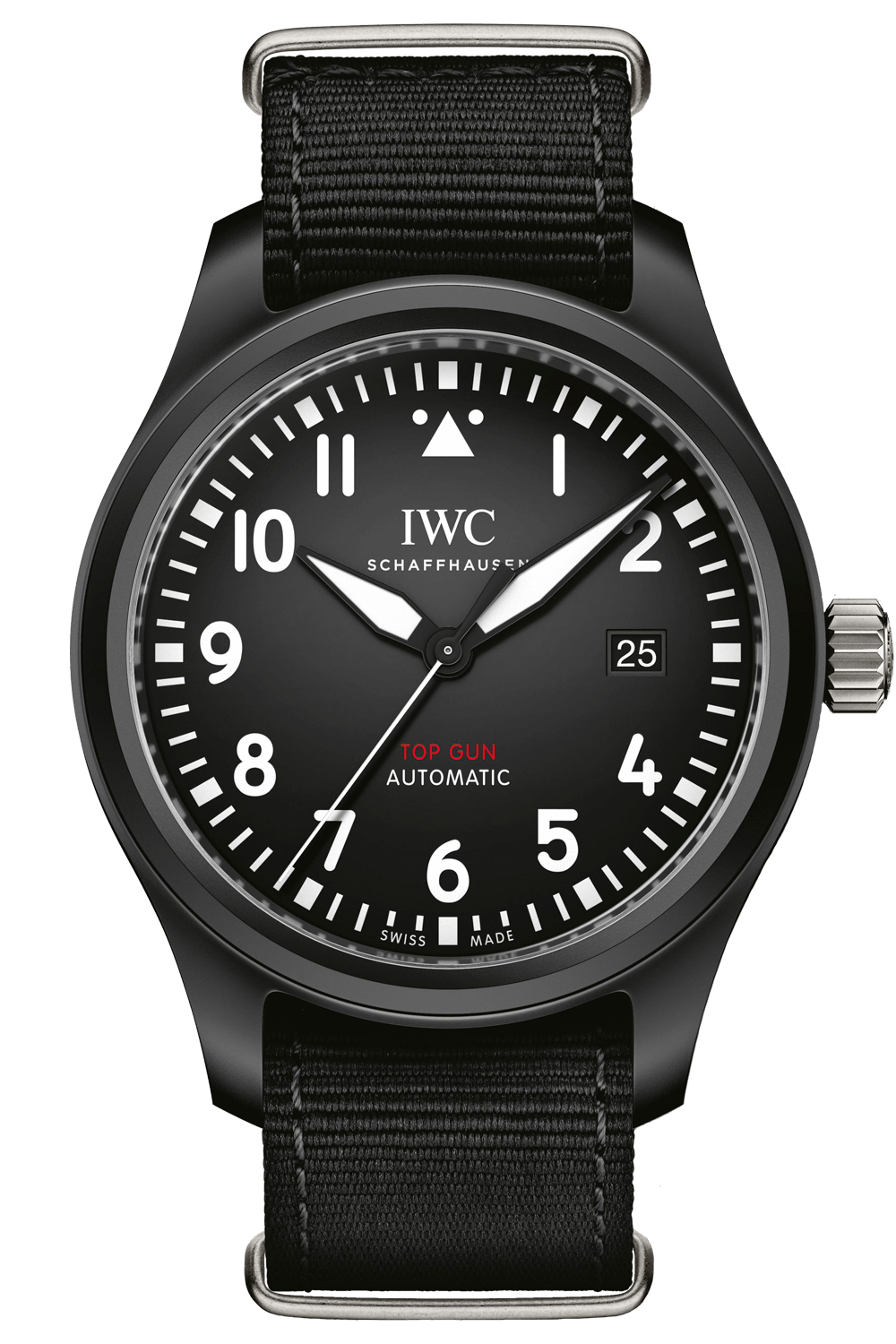 IWC Pilot Watch Chronograph Top Gun Edition Black Dial Black Nylon Strap Watch for Men - IW326901